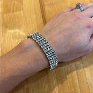 Elegant Silver Crystal Bracelet